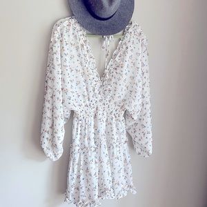 Floral Tiered mini dress